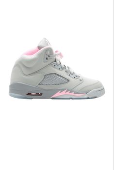 Pink And Grey Jordans, Pink And White Shoes, Jordan 4 Women, Pretty Shoes Sneakers, Kicks Shoes