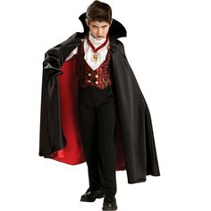 Rubies Transylvanian Vampire Boy's Costume Small Boys Vampire Costume, Vampire Costume Kids, Vampire Outfit, Dracula Costume, Vampire Halloween Costume, Vampire Costumes, Silk Cape, Diy Kostüm, Vampire Boy