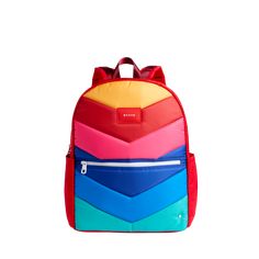 STATE Bags Kane Kids Large Backpack Nylon Puffer Rainbow Chevron Front View Click to Zoom Multicolor On-the-go Backpack For Back To School, Recyclable Travel Bag For Back To School, Eco-friendly Standard Backpack For School, Multicolor Laptop Bags For Back To School, Recyclable Nylon School Bag, Multicolor Standard Backpack For On-the-go, Multicolor Travel Bag For Back To School, Nylon Bags For Back To School And On-the-go, Nylon Bags For On-the-go And Back To School