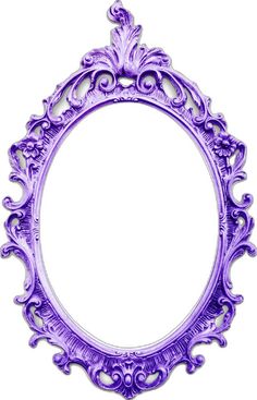 an ornate purple frame on a white background