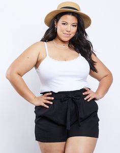 Cute Outfits For Big Chested Women, Summer Outfits Chubby, Plus Size Crop Top Outfit, Causal Summer Outfits, Plus Size Tank Top, Blouses Designs, Blouse Ideas, Cute Summer Tops, Crop Top Outfits