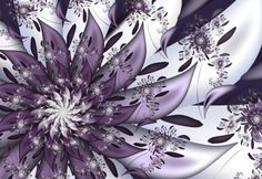 an abstract image of purple and white flowers