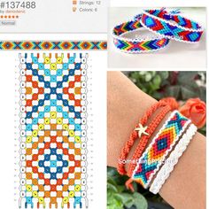 the bracelets are made with different colors and designs