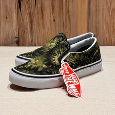 Vans Classic Slip On Size - 1.5uv Color - Camocollage Multi Nwot Just Shoes Ship Black Vans Sneakers For Summer, Vans Green, Vans Classic Slip, Shoes Vans, Vans Classic Slip On, Vans Classic, Crazy Shoes, Vans Shoes, Black Green