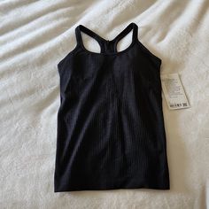 Lulu Shirts, Ebb Street Tank, Lululemon Ebb To Street Tank Top, Lulu Tank Top, Black Lulu Tank, Lulu Ebb To Street Tank, Black Lulu Align Tank, Lulu Tops, Black Lululemon Tank Top