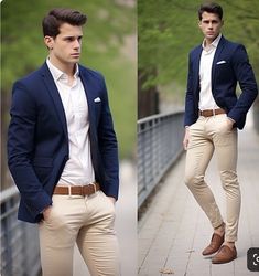 Men Blazer Outfit Formal, Semiformal Outfit Hombre, Outfit Pantalon Beige Hombre, Mens Blazer Style Fashion Ideas, Outfit Semiformal Hombre, Blazer Hombre Casual, Outfit Pantalon Beige, Formal Blazer Outfits, Styles Man