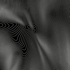 an abstract black and white background with wavy lines