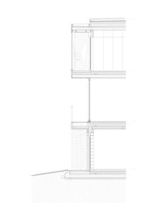 an architectural drawing of a three story building