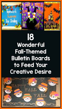 an orange and black cover with pictures of pumpkins, witches, and other decorations