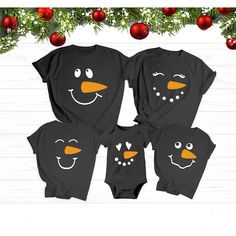 Christmas Snowman Emotions Matching Family T-shirts Xmas Shirt Ideas, Christmas Shirts Vinyl, Homemade Shirts, Christmas Shirts Family, Matching Family T Shirts, Girl Mom Shirt, Family Matching Christmas, Christmas Shirts For Kids, Matching Christmas Shirts