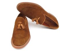 Paul Parkman Men's Tassel Loader Suede Shoes [ Tobacco , Green , or Brown] Tassel loafer, slip-on style men's shoes. Suede upper with leather sole and camel leather lining. This is a made-to-order product. Please allow 15 days for the delivery. Because our shoes are hand-painted and couture-level creations, each shoe will have a unique hue and polish, and color may differ slightly from the picture. ** Coupons Dont Apply ** Mens Tassel Loafers, Suede Shoes Men, Mens Slip On Loafers, Leather Sole Shoes, Slipon Shoes, Suede Tassel, Tassel Loafers, Stylish Shoes, Suede Shoes