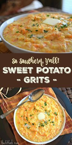 this is an image of sweet potato grits