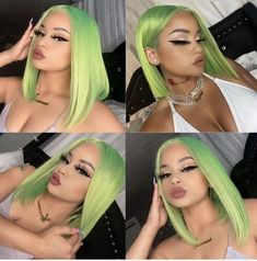 Green human hair wigs lace front Green Wig, Wigs Hair Extensions, Virgin Hair, Lace Front, Lace Front Wigs, Lace Wigs, Hair Pieces, Human Hair Wigs, Hair Extensions