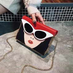 "She Got It" – live-love-Fashion handbag. Alternative style. Handbags. Women Chain, Famous Designer, Handbags Fashion, Cross Body Purse, Famous Designers, Pocket Pattern, Printed Bags, Got It, Fashion Handbags