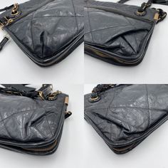 "Please add your phone number on your order to avoid delays. 100% Authentic Authentic LANVIN Vintage Amalia Leather Shoulder Bag - Material: Leather - Hardware: Vintage Gold tone, Silver tone, visible signs of use - Color: Black - Signed: \"LANVIN PARIS MADE IN ITALY\" - Inside: B. Some signs of use - Outside: AB. Gentle signs of use, some scratches on hardware - Size: L35 H24 D5 cm - Shoulder drop: 26 cm - Condition: AB. 7.5/10 - Come with: Nothing Description of Grade N : New S : Unused SA : L Designer Satchel With Mobile Phone Bag For Everyday, Designer Satchel With Mobile Phone Bag For Travel, Designer Leather Satchel With Mobile Phone Bag, Designer Travel Bags With Cell Phone Pocket, Lanvin Vintage, Fendi Vintage, Leather Hardware, Brown Shoulder Bag, Celine Bag