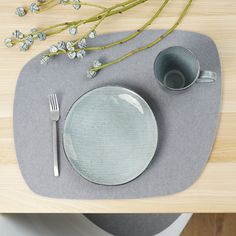 there is a place setting on the table