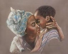 a drawing of a woman hugging a man with the caption, my grind came from seeing my mom struggle