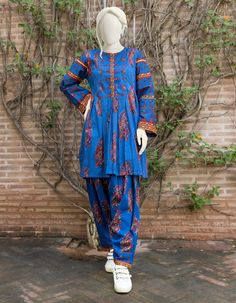 Junaid Jamshaid JJLK W JWS 3070 B Fb Reed 2  Cotton Casual Prets 2022 Casual Long Sleeve Sets With Printed Motifs, Blue Block Print Spring Sets, Casual Patterned Sets With Printed Motifs, Blue Block Print Long Sleeve Sets, Long Sleeve Blue Block Print Sets, Blue Long Sleeve Block Print Sets, Casual Cotton Set With Digital Print, Casual Multicolor Sets With Printed Motifs, Casual Cotton Sets With Digital Print