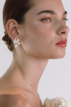 Jennifer Behr Perlita Earrings Evening Akoya Pearl Drop Earrings, Timeless Pearl Drop Bridal Earrings For Wedding, Timeless Bridal Earrings With Pearl Drop, Timeless Teardrop Pearl Earrings For Evening, Classic Bridal Earrings With Pearl Charm For Evening, Refined Wedding Pearl Drop Earrings, Refined Pearl Drop Earrings For Wedding, Classic Evening Bridal Earrings With Pearl Charm, Classic Pearl Charm Bridal Earrings For Evening