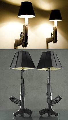 two lamps that are next to each other with the caption saying, this is why my wife doesn't let me decorate