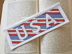 a bookmark with the word usa on it