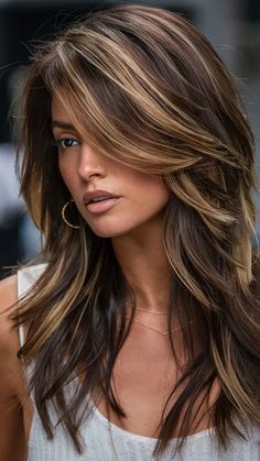 30 Long Fall Haircuts 2024: Trendy, Elegant Styles with Layers, Bangs, and More for Every Hair Type Fall Haircuts, Layers Bangs, Medium Length Hair With Bangs, Haircuts 2024, Long Hair Trends, Shaggy Long Hair, Brunette Hair With Highlights, Fall Hair Cuts, Gorgeous Hair Color