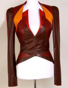 Thierry Mugler leather jacket. Mugler Clothes, Mugler Jacket, Mode Style, Looks Vintage, Fashion Killa, Mode Outfits, Costume Design, Headdress