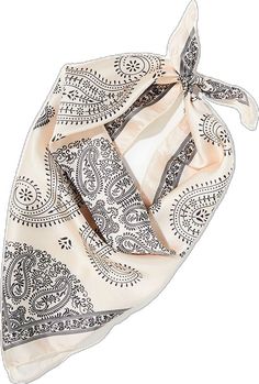 Elegant White Bandana, Elegant White Bandana Scarf, White Bandana Print Scarf, White Bohemian Bandana With Bandana Print, Elegant Adjustable Spring Bandana, Casual White Scarves With Bandana Print, Elegant White Bandana For Spring, Elegant Summer Scarves With Bandana Print, Elegant Summer Scarf With Bandana Print