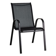 a black chair on a white background