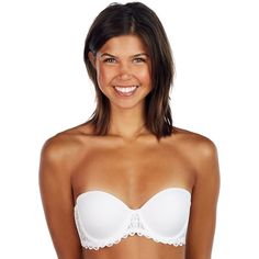 Feel great every day wearing this juniors' SO convertible bra. Click on this INTIMATES & SLEEPWEAR Guide to find the perfect fit and more!PRODUCT FEATURES Padded balconette cups Scalloped lace frame for pretty detail Silicone elastic keeps bra in place Bow accent Adjustable shoulder straps Underwire FIT & SIZING Convertible straps can be worn 9 ways: classic, narrow classic, halter, narrow halter, one-shoulder, crossback, narrow crossback, wide crossback & strapless 2-column back hook-and-eye cl Full Bra, Bali Bras, Most Comfortable Bra, Convertible Bra, Bra Pattern, Long Leggings, Full Coverage Bra, Scalloped Lace, Full Figured