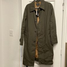 Nwot Nylon, Cotton Shell. Worn Once. Classic Weatherproof Outerwear For Fall, Classic Weatherproof Outerwear For Work, Classic Weatherproof Outerwear, Classic Weatherproof Solid Outerwear, Classic Winter Weatherproof Raincoat, Classic Weatherproof Winter Raincoat, Classic Long Sleeve Weatherproof Outerwear, Classic Winter Raincoat For Outdoor, Classic Winter Raincoat With Pockets