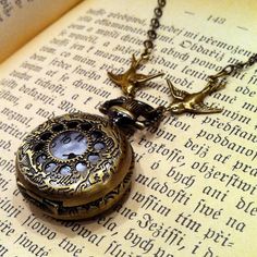 Brass Pocket Watch Necklace number 9 | Ragtrader Vintage Antique Pocket Watch, Pocket Watch Necklace, Number 9, Magical Jewelry, Dessin Adorable, Fantasy Jewelry, Dream Jewelry, Watch Necklace, Brass Chain