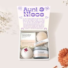 Aunt - Niece Gift Box Set - Dear Ava Unbiological Sister Gifts, Rose Petal Bath, Orange Bath, Candles Luxury, Mom Gifts Box, Soul Sisters Gifts, Dear Ava, Spa Box, Spa Gift Box