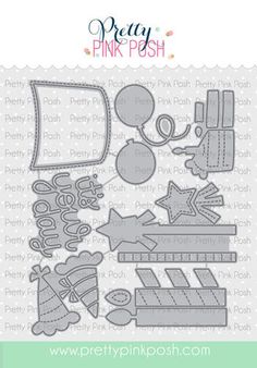 the pretty pink posh clear stamp set