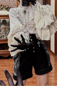 ❤︎ Gothic Prince Silver Design Shirt❤︎ Warlock Aesthetic Fashion, Ouji Aesthetic, Ouija Fashion, Ouji Outfit, Prince Oc, Ouji Style, Femboy Outfit, Ouji Fashion, Silver Design