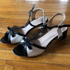 Never Worn Size8.5 (42) Black And White Heels, White Heels, Shoes Women Heels, Shoes Heels, Womens Sizes, Black White, Women Shoes, Black And White, Heels