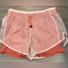 Excellent Condition No Flaws New Without Tags Nike Nylon Activewear For Summer, Nike Nylon Beach Bottoms, Pink Nylon Summer Shorts, Summer Pink Nylon Bottoms, Casual Pink Nylon Shorts, Nike Summer Pink Activewear, Nike Orange, Shorts Nike, Shorts Athletic