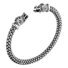 PRICES MAY VARY. Unique Design: Awesome Norse Viking bangle with two dragons,symbolizing strength and protection. Dragons were very prominent in Viking / Norse mythology. In particular, the monstrous beast known as Jormungandr was a dragon-like serpent created by Loki whose existence threatened the entire world Material: Solid Zinc Alloy,Eco-friendly made, nickle and lead free. Adjustable and flexible,One size fits all. Love it so much. I'm a norse pagan myself and this is cheap price. Heil odin Cheap H&m Trousers, Cheap Valentine's Day Gift Brooches, Viking Arm Rings, Serpent Bracelet, World Serpent, Rune Viking, Bracelet Arm, Arm Ring, Amulet Bracelet