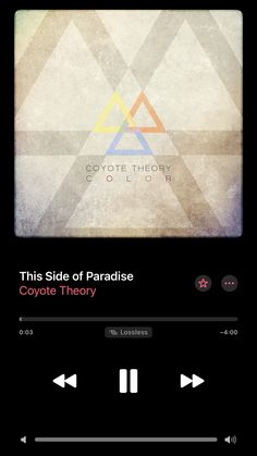 an audio player with the title'this side of paradise coyote theory '