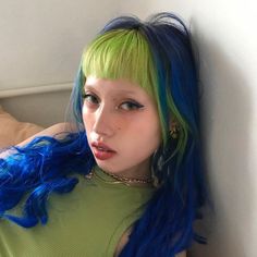 Hair Reference, Hair Inspo Color, Green Hair, Aesthetic Hair