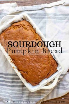 a loaf of sourdough pumpkin bread in a pan