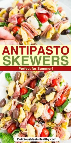 Impressive to serve but so simple to make, these antipasto skewers are one delicious appetizer. With minimal prep and cooking time, these tortellini skewers are perfect for summer entertaining!