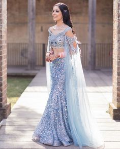 Blue Lehenga, Engagement Outfits, Fancy Blouses, Fancy Blouse Designs, Indian Wedding Outfits, Lehenga Designs, Designer Dresses Indian, Indian Fashion Dresses