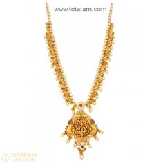 22K Gold Temple Jewellery Necklaces -Indian Gold Jewelry -Buy Online Traditional Necklace With Large Pendant For Celebrations, Temple Jewelry With Large Pendant For Festivals, Ceremonial Pendant Necklace With Jewels, Traditional Large Pendant Necklace For Celebrations, Festival Temple Jewelry With Large Pendant, Temple Jewelry Necklaces With Jewels For Festivals, Elegant Necklace With Large Pendant For Festivals, Jeweled Pendant Necklace For Festivals, Festival Temple Jewelry Necklaces With Jewels