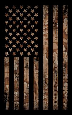 an american flag made out of wood planks on a black background with the words america written