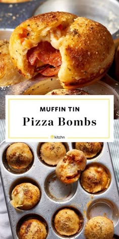 Muffin Tin Pizza, Stuffed Biscuits, Wallpaper Food, Fun Baking, Homemade Muffins, Pizza Bites, Cheese Stuffed, Baking Project