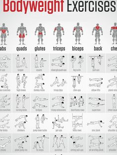 the bodyweight exercises poster is shown