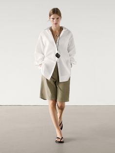 Cotton poplin oversize blouse with double hem Oversize Blouse, Massimo Dutti Women, Poplin Blouse, Cotton Poplin Shirt, Oversized Blouse, Cardigan Sweater Jacket, Knitwear Cardigan, Poplin Shirt, Massimo Dutti