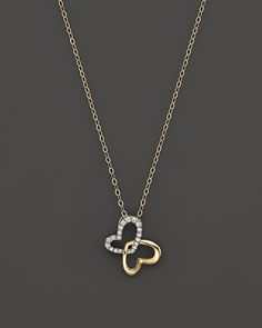 Diamond Butterfly Pendant Necklace in 14K Yellow Gold, .08 ct. t.w. Diamond Butterfly, Butterfly Pendant Necklace, Butterfly Pendant, Girls Best Friend, Pave Diamonds, Spring Rings, Gold Diamond, Gold Necklace, Diamonds