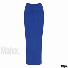 Majxx - High-Waisted Midi Skirt with Pleated Design for a Sophisticated Look Chic Fitted Maxi Skirt For Daywear, Elegant Solid Color Maxi Skirt For Daywear, High Waist Pencil Skirt For Spring Evening, Fitted Maxi Skirt For Daywear, Solid Color Summer Pencil Skirt For Formal Occasions, Formal Solid Color Pencil Skirt For Summer, Formal Solid Color Summer Pencil Skirt, Elegant Daywear Pencil Skirt, Spring High Waist Elastane Maxi Skirt